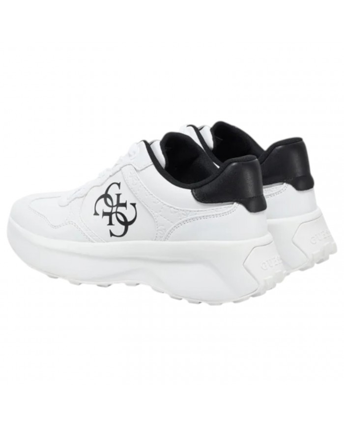 Sneaker Donna Guess Runner Luckei 4G Logo Leather White