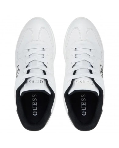 Sneaker Donna Guess Runner Luckei 4G Logo Leather White