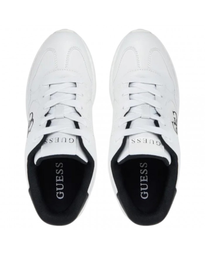Sneaker Donna Guess Runner Luckei 4G Logo Leather White