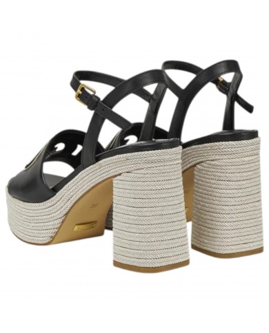 Sandalo Donna Guess Formal G Logo Tacco 12 cm Leather Black