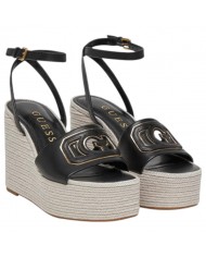Sandalo Donna Guess Zeppa Tanvee G Logo Tacco 12 cm Leather Black