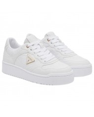 Sneaker Donna Guess Miriam 4G Logo Leather White