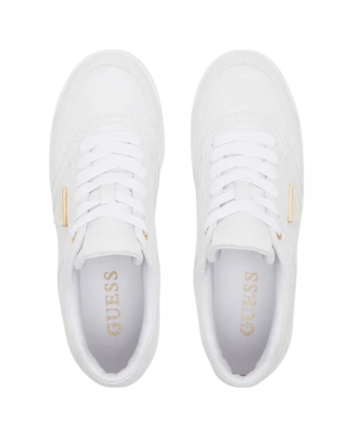 Sneaker Donna Guess Miriam 4G Logo Leather White