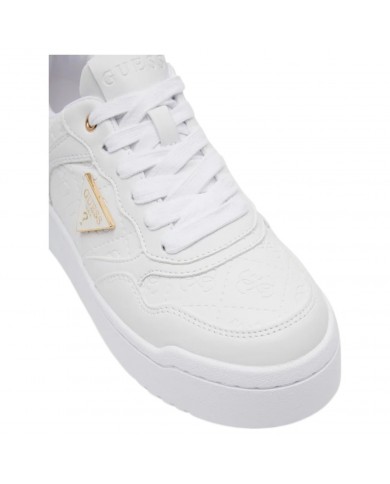 Sneaker Donna Guess Miriam 4G Logo Leather White