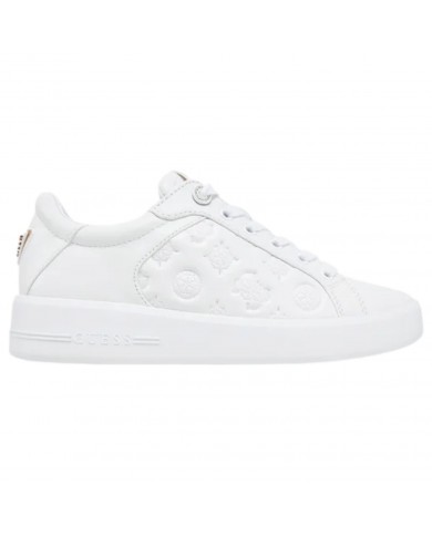 Sneaker Donna Guess Ronii 4G Peony Logo Leather White