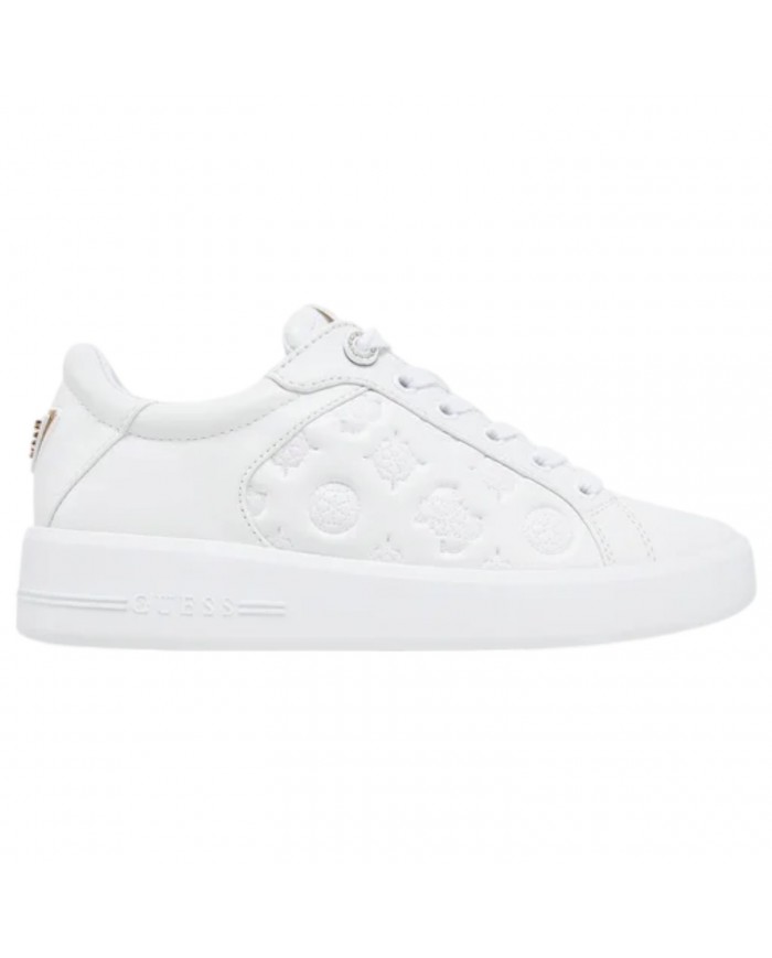 Sneaker Donna Guess Ronii 4G Peony Logo Leather White