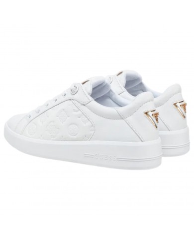Sneaker Donna Guess Ronii 4G Peony Logo Leather White