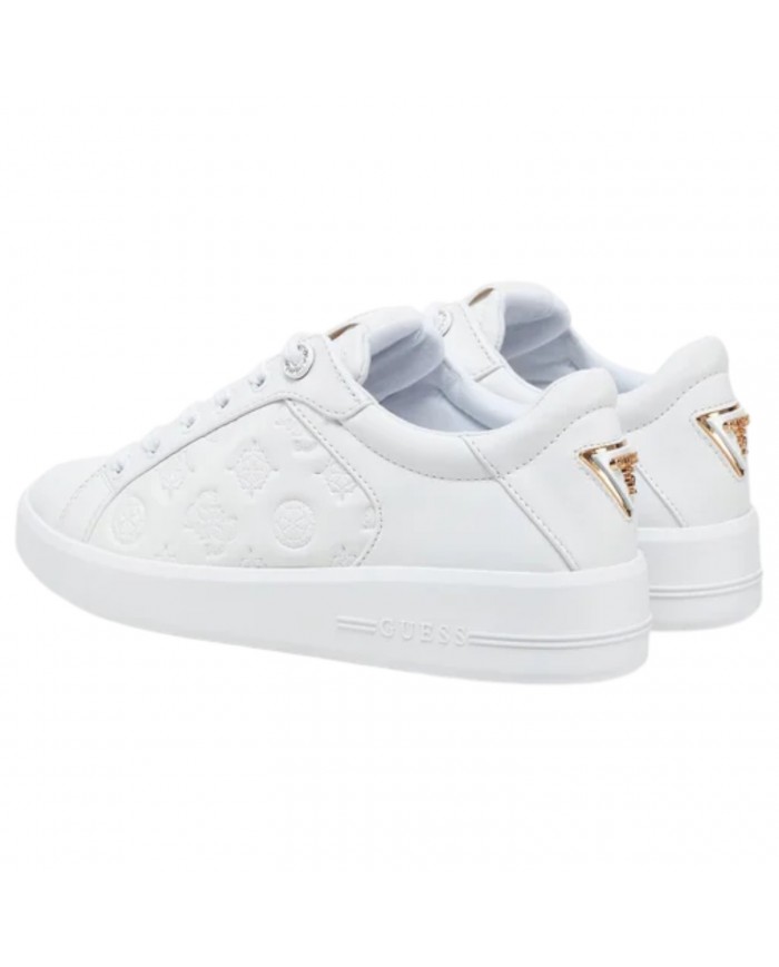 Sneaker Donna Guess Ronii 4G Peony Logo Leather White