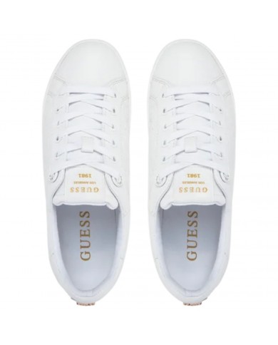 Sneaker Donna Guess Ronii 4G Peony Logo Leather White