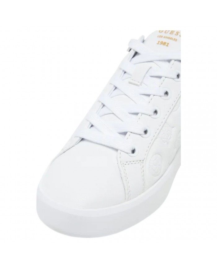 Sneaker Donna Guess Ronii 4G Peony Logo Leather White