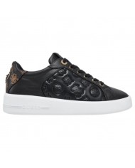 Sneaker Donna Guess Ronii 4G Peony Logo Leather Black Brown