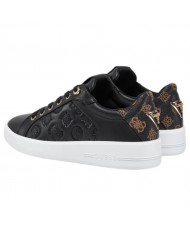 Sneaker Donna Guess Ronii 4G Peony Logo Leather Black Brown