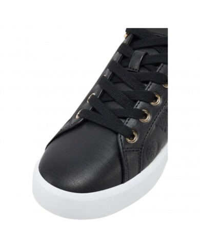 Sneaker Donna Guess Ronii 4G Peony Logo Leather Black Brown