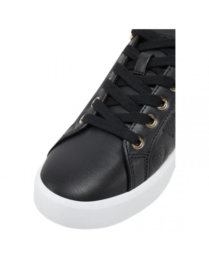 Sneaker Donna Guess Ronii 4G Peony Logo Leather Black Brown