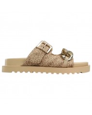 Sandalo Donna Guess Ciabatta Fatema 4G Logo Beige