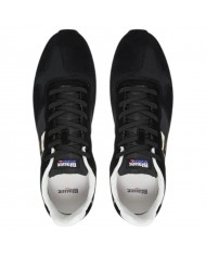 Sneakers Uomo Blauer Queens 01 Mesh Suede Black White