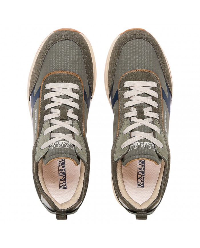 Sneakers Uomo Napapijri Slate 16 Nylon Suede Green Military