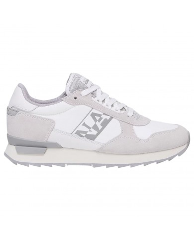 Sneakers Uomo Napapijri Stab 01 Mesh Suede White Grey