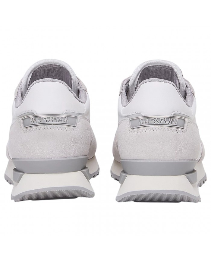 Sneakers Uomo Napapijri Stab 01 Mesh Suede White Grey