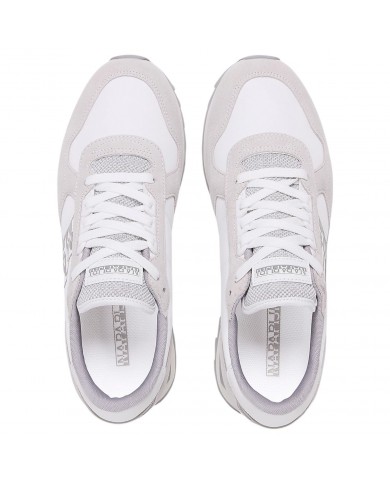 Sneakers Uomo Napapijri Stab 01 Mesh Suede White Grey
