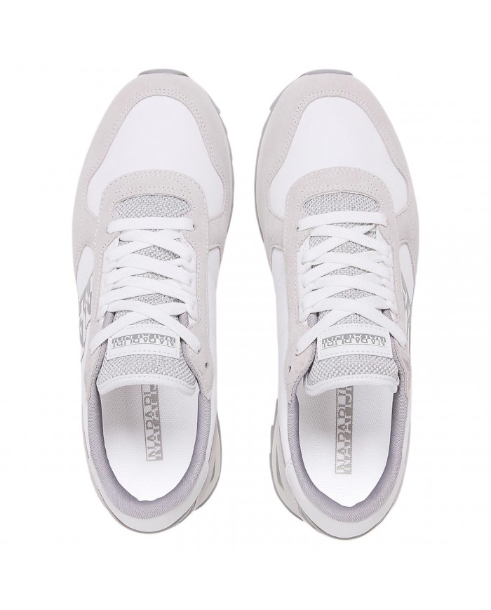 Sneakers Uomo Napapijri Stab 01 Mesh Suede White Grey