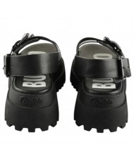 Sandalo Buffalo Donna Pluto Ari Plateau Vegan Leather Black