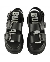Sandalo Buffalo Donna Pluto Ari Plateau Vegan Leather Black