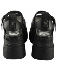 Sandalo Buffalo Donna Gospher Sandal Plateau Vegan Leather Black