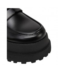 Mocassino Buffalo Donna Pluto Loafer Platform Vegan Leather Black