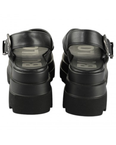Sandalo Buffalo Donna Jupiter Cross West Platform Vegan Leather Black