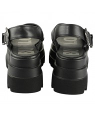 Sandalo Buffalo Donna Jupiter Cross West Platform Vegan Leather Black