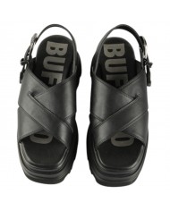 Sandalo Buffalo Donna Jupiter Cross West Platform Vegan Leather Black
