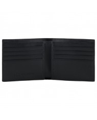 Portafoglio Armani Exchange Uomo Monogram Logo Leather Black