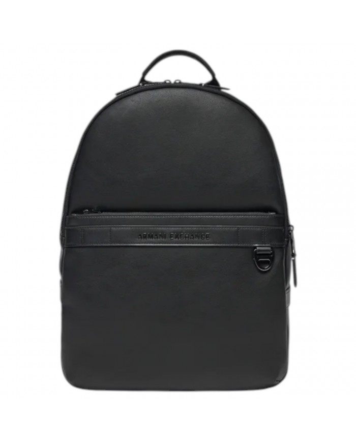 Zaino Armani Exchange Uomo Line Logo Leather Black