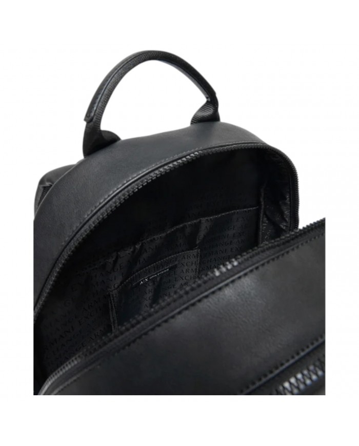Zaino Armani Exchange Uomo Line Logo Leather Black