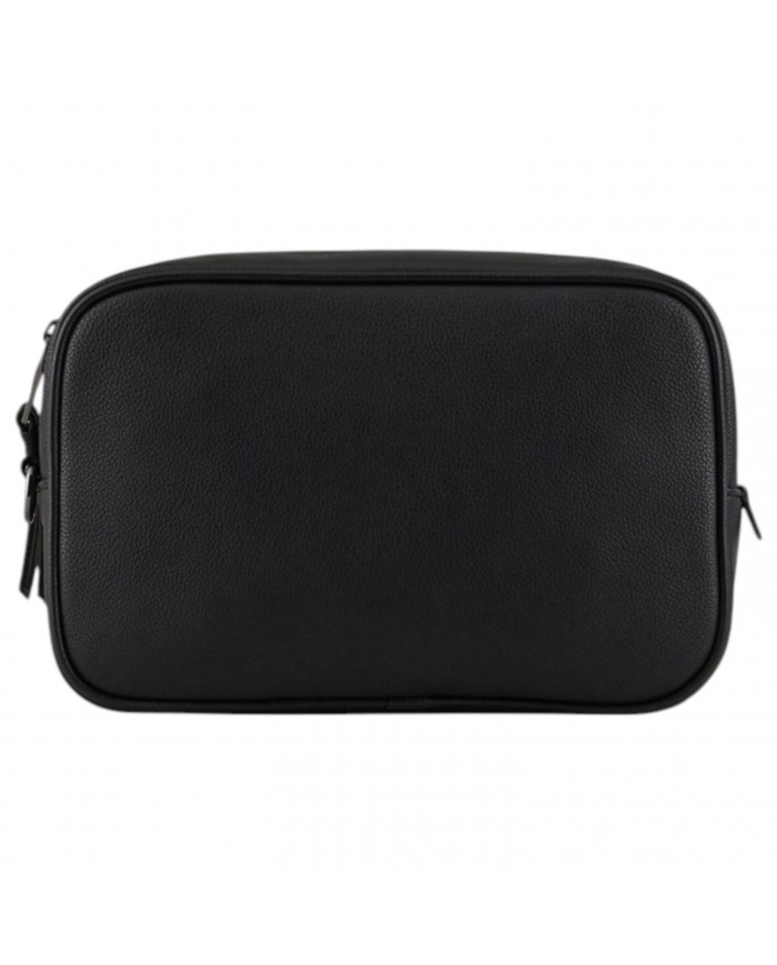 Pochette Uomo Armani Exchange Monogram Logo Leather Black