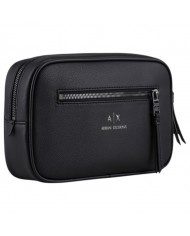 Pochette Uomo Armani Exchange Monogram Logo Leather Black