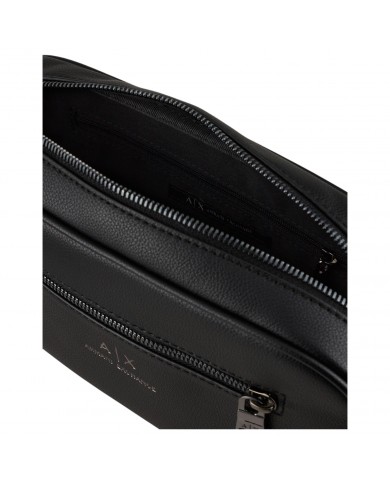 Pochette Uomo Armani Exchange Monogram Logo Leather Black