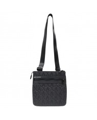 Borsello Uomo Armani Exchange Stripes Monogram Logo Leather Deep Navy