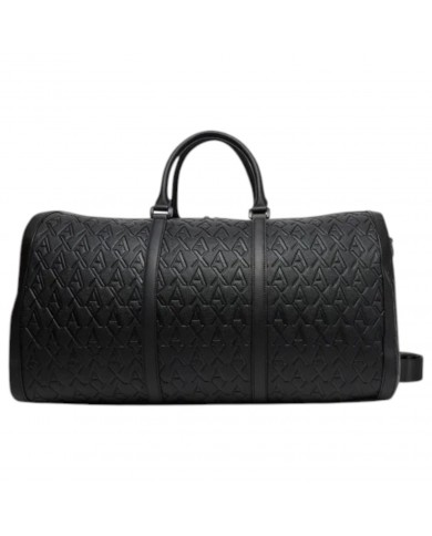 Borsone Uomo Exchange Monogram Logo Leather Black