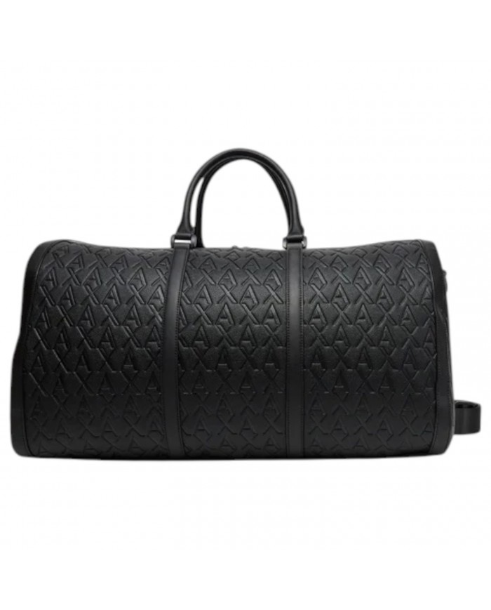 Borsone Uomo Exchange Monogram Logo Leather Black