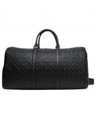 Borsone Uomo Exchange Monogram Logo Leather Black