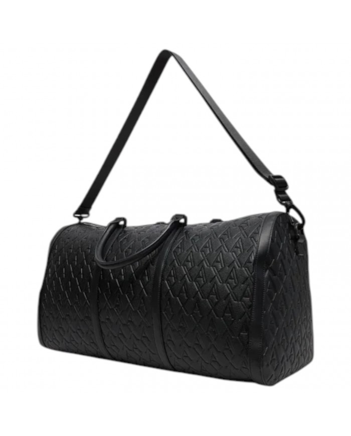 Borsone Uomo Exchange Monogram Logo Leather Black