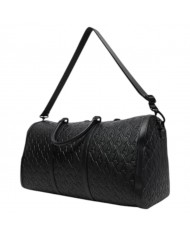 Borsone Uomo Exchange Monogram Logo Leather Black