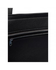 Shopper Armani Exchange Donna Monogram Logo Traslucido Leather Black