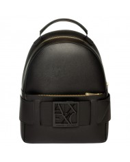 Zaino Donna Armani Exchange Backpack Fibbia Logo Leather Black