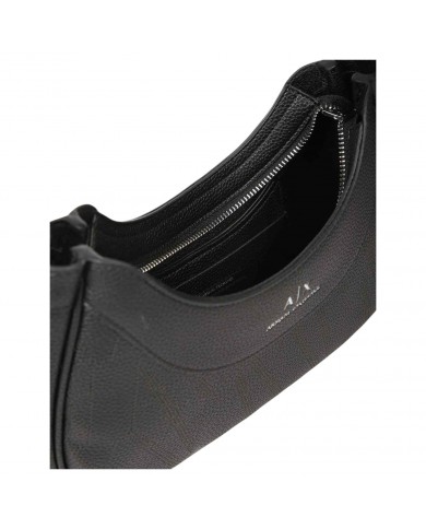 Tracolla Donna Armani Exchange Hobo Leather Black