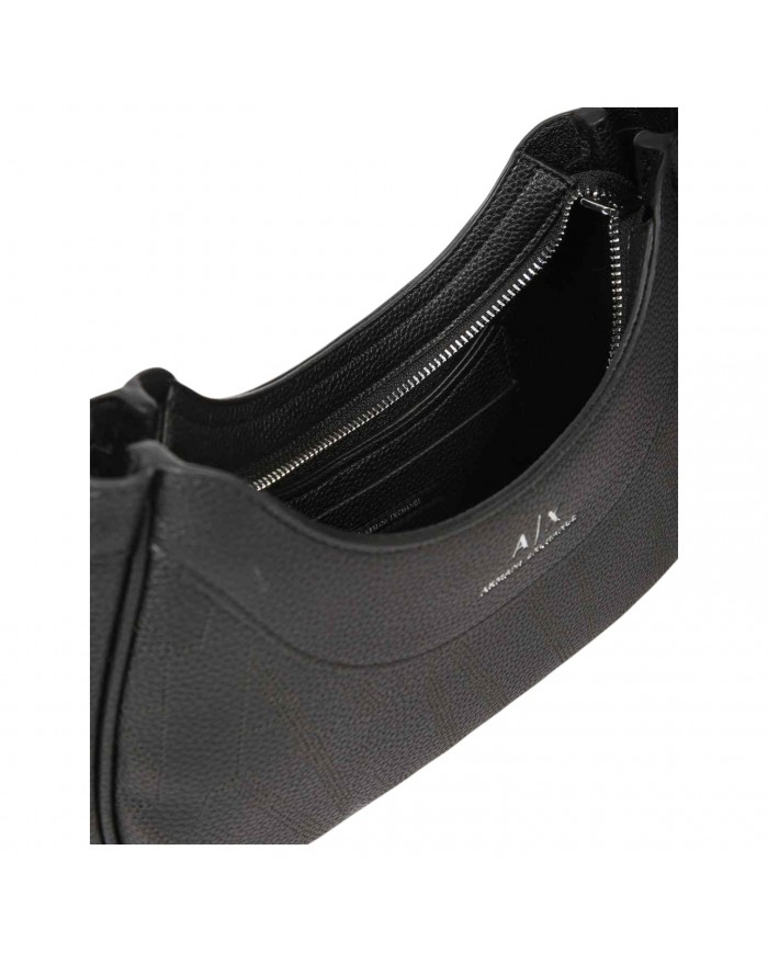 Tracolla Donna Armani Exchange Hobo Leather Black