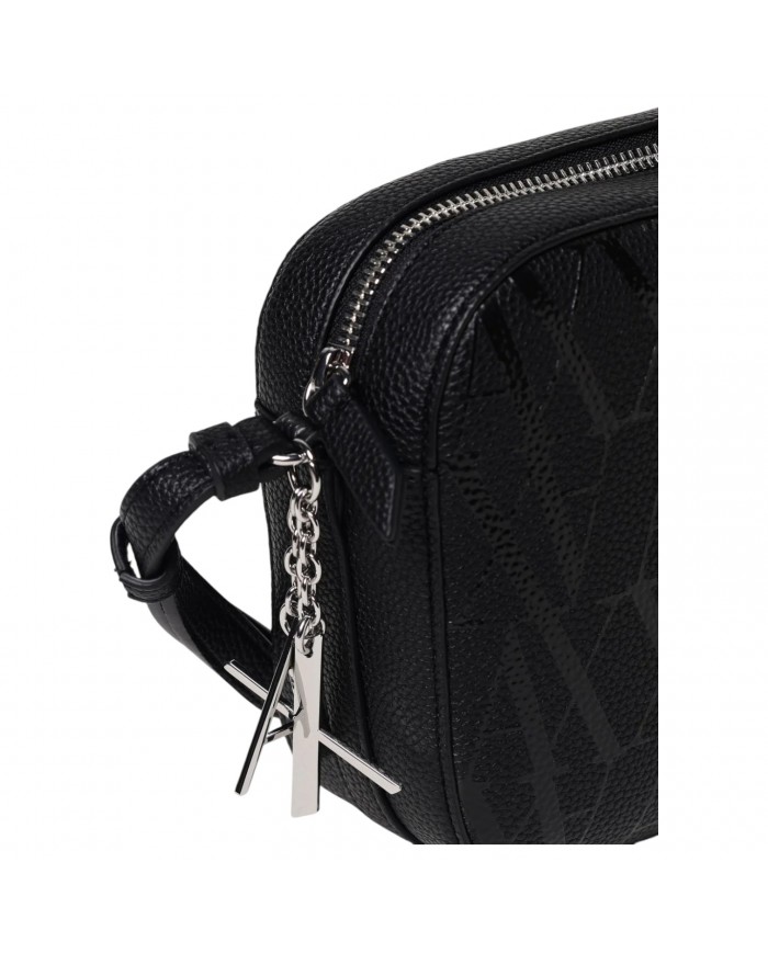 Tracolla Donna Armani Exchange Logata Leather Black