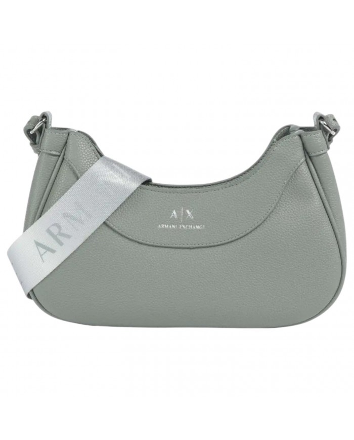 Tracolla Donna Armani Exchange Hobo Logata Leather Sage Green